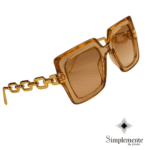Lentes grandes de sol, cafés, cuadrados de policarbonato. - Image 2