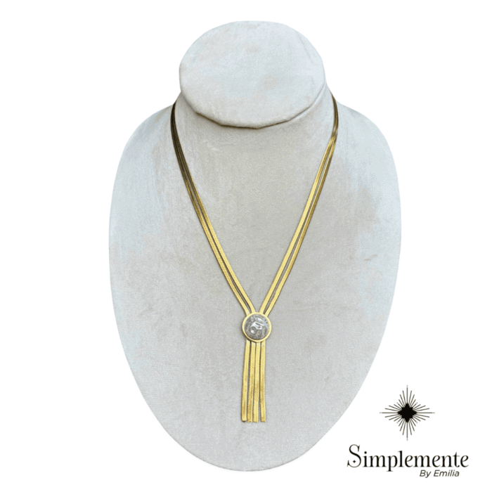 Collar acero inoxidable, baño oro 18 k. dorado - Image 2