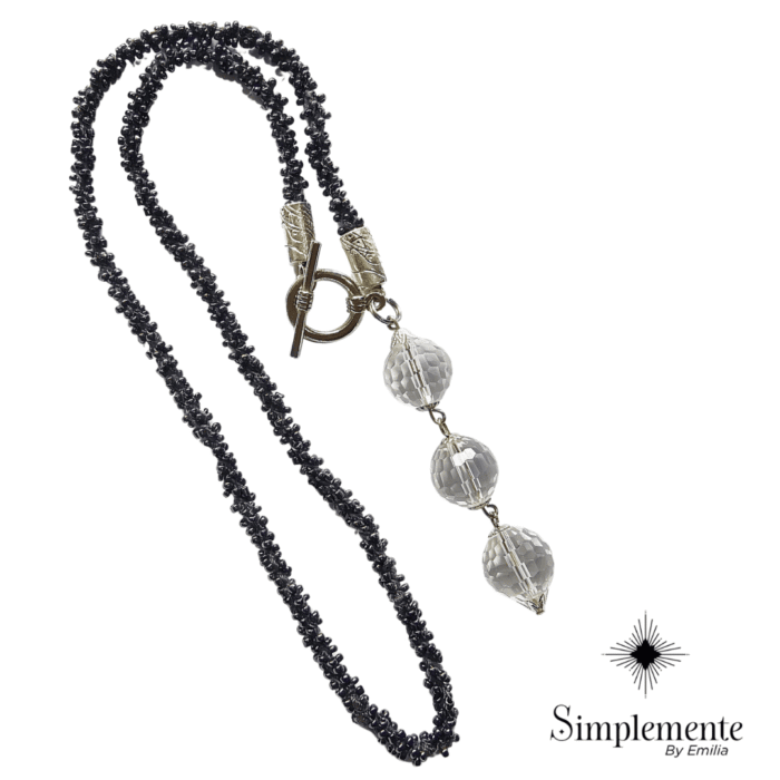 Ensoñador collar de cristales checos y pewter - Image 3