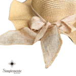 Bellísimo juego de sombrero y cartera caqui de playa. - Image 2