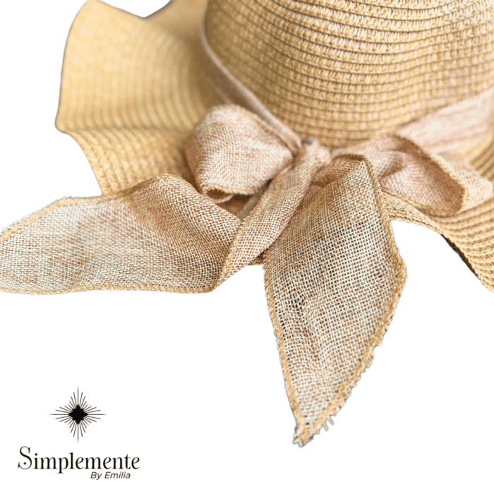 Bellísimo juego de sombrero y cartera caqui de playa. - Image 2