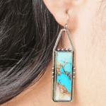 Aretes "Rectángulo Turquesa"