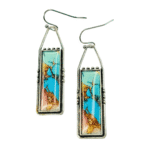 Aretes "Rectángulo Turquesa" - Image 2