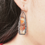 Aretes "Llamarada Rectangular"