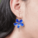 Aretes "Flor de Cerúleo"