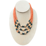 Enigmático collar de 3 capas, Baño de oro 12k, Arcilla polimérica y cristales checos. - Image 3