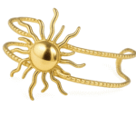 Preciosa pulsera vanguardista de acero inoxidable, baño oro 24 k. - Image 2